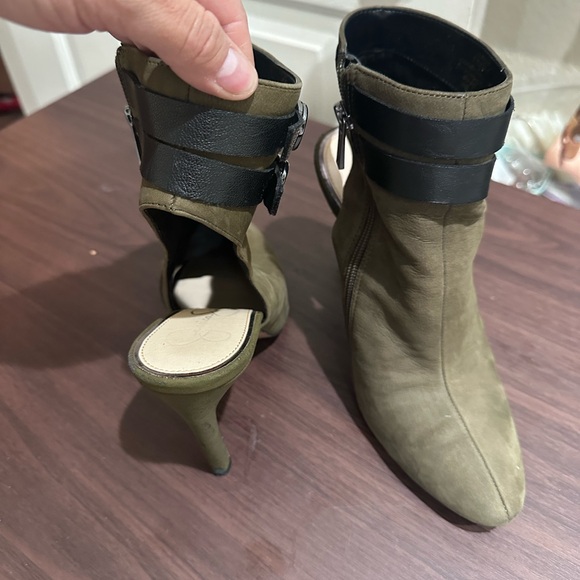 Olive Green Ankle Boots - Picture 3 of 3